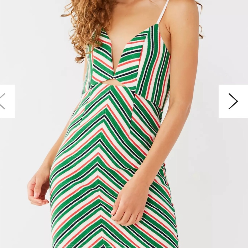 Urban Outfitters Line @ Dot ‘70’s striped Midi Sundress